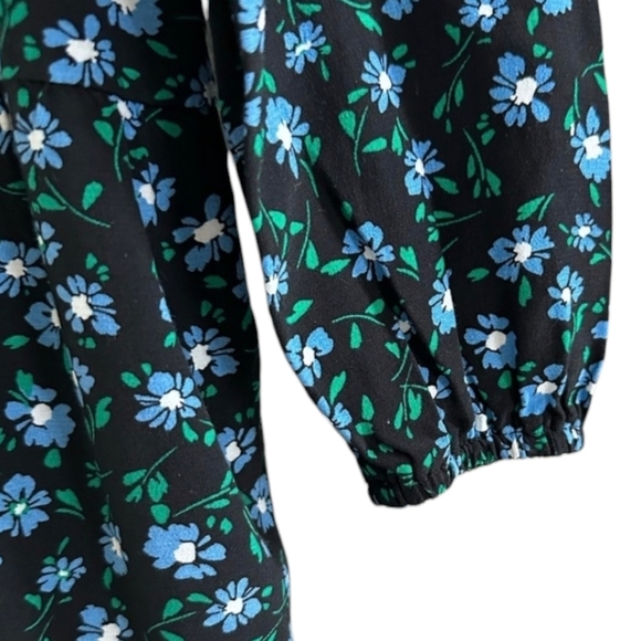 Loft Floral Print Long Sleeve Dress Sz S - Picture 3 of 5